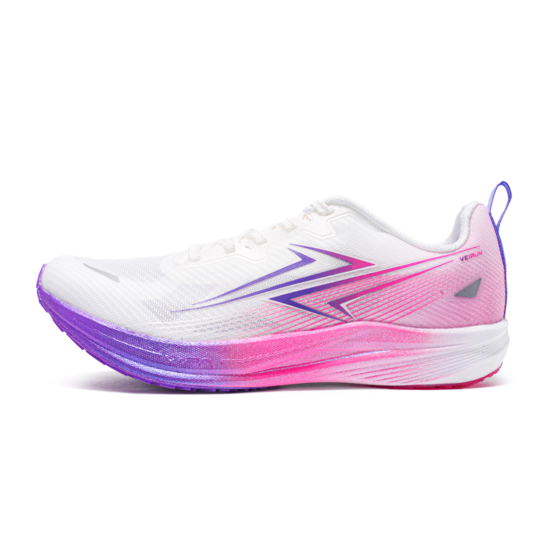 VICTORY LIGHT Low top Carbon Plate Physical Fitness Test & Exam Running Shoes Unisex White Pink