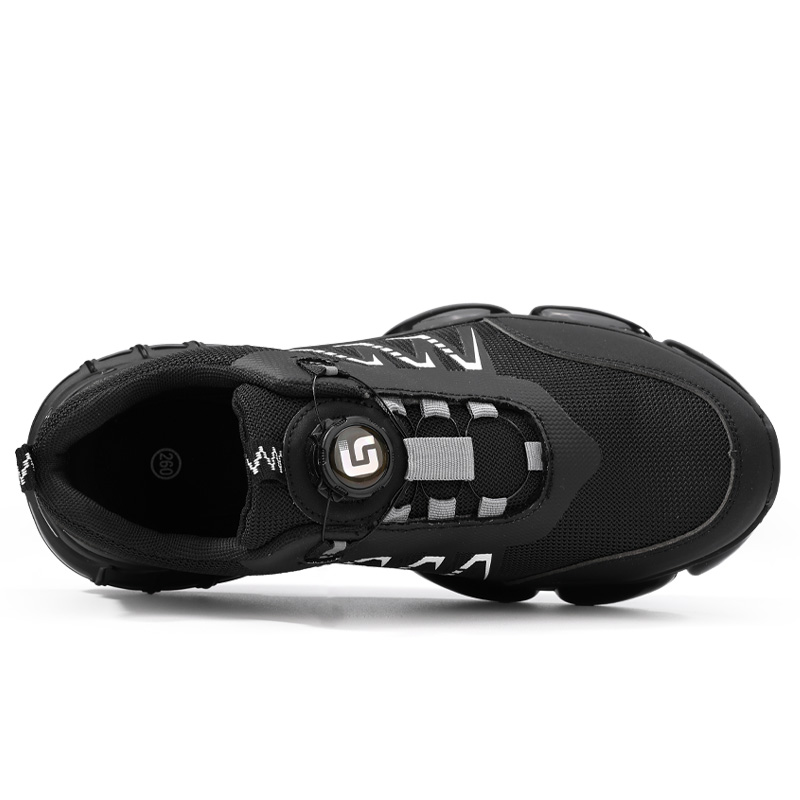 GUYISA Impact Resistant Abrasion Resistant Impact Resistant And Abrasion Resistant Low top Outdoor Shoes Men’s Black
