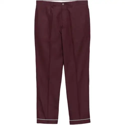Prada piped-trim cotton trousers