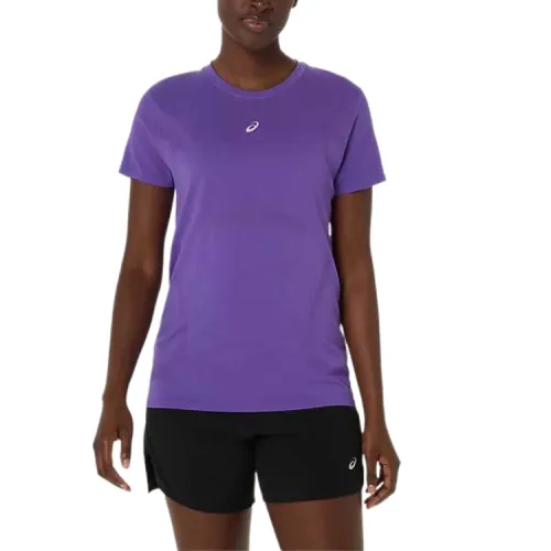 ASICS ROAD T Shirts Women's Purple Crew Neck Moderate