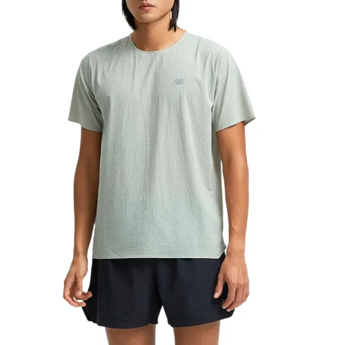New Balance NB T Shirts Men's Light Khaki Crew Neck