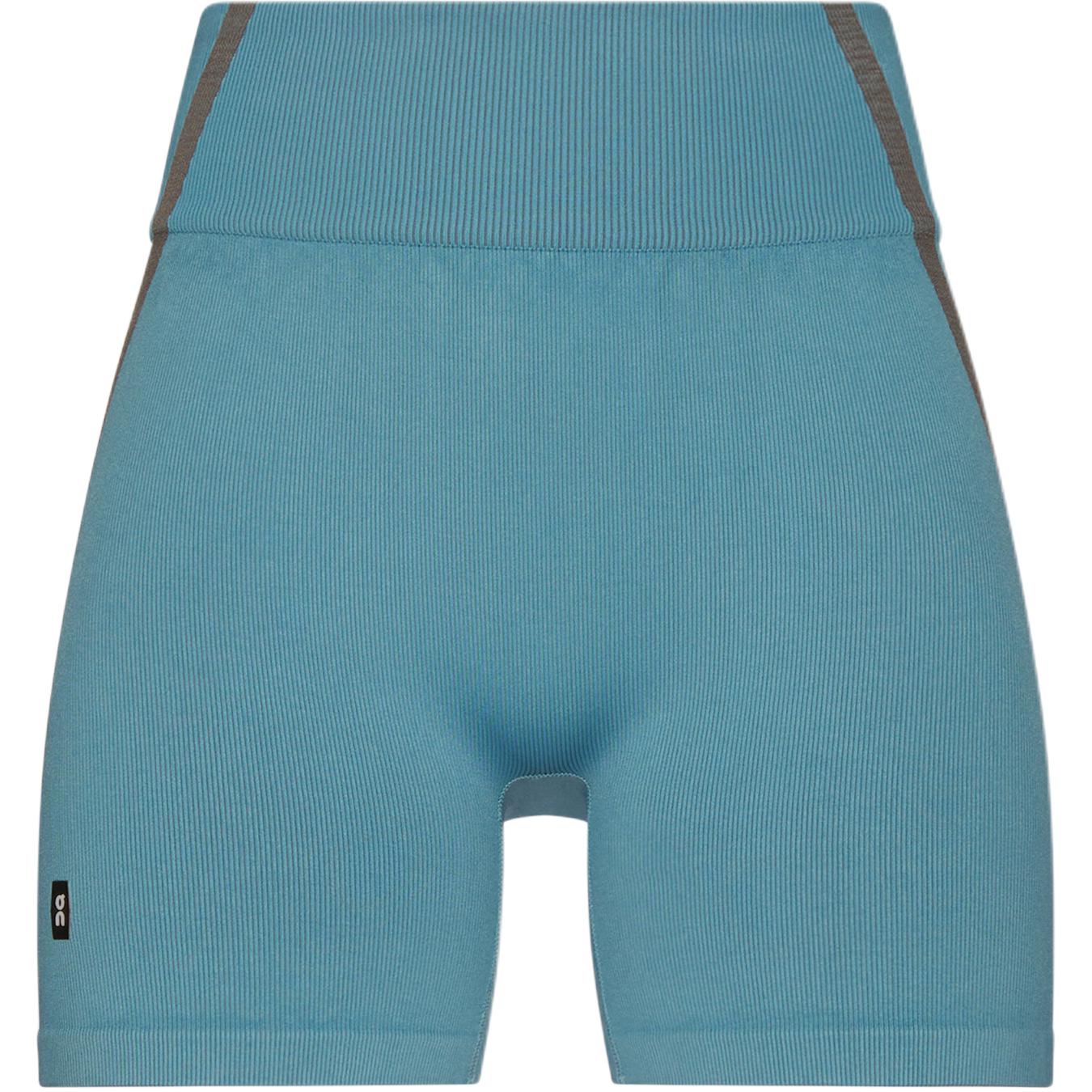 On Sports Shorts Women’s Nicaragua Blue/Lime Moderate Knitted Shorts