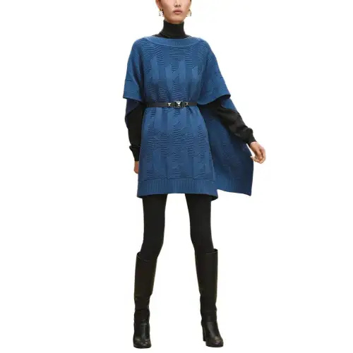 HERMES Cloaks Women's Blue Moderate