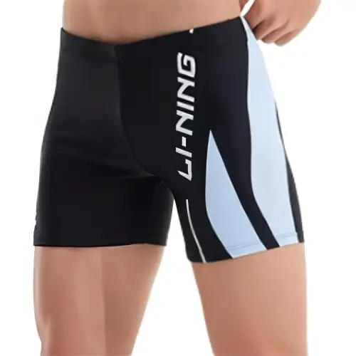 Li Ning Swimming Shorts Men's Black White