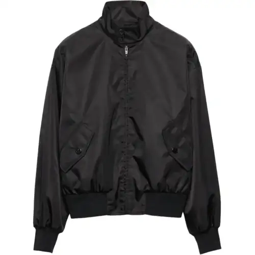 Prada low-shoulder-sleeve zip-front jacket