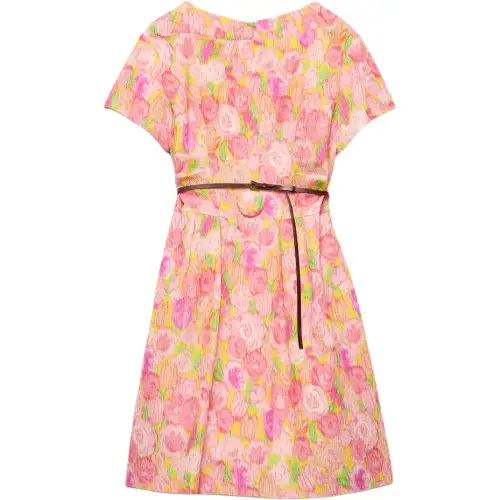 PRADA Floral Printed Short Sleeved Dress