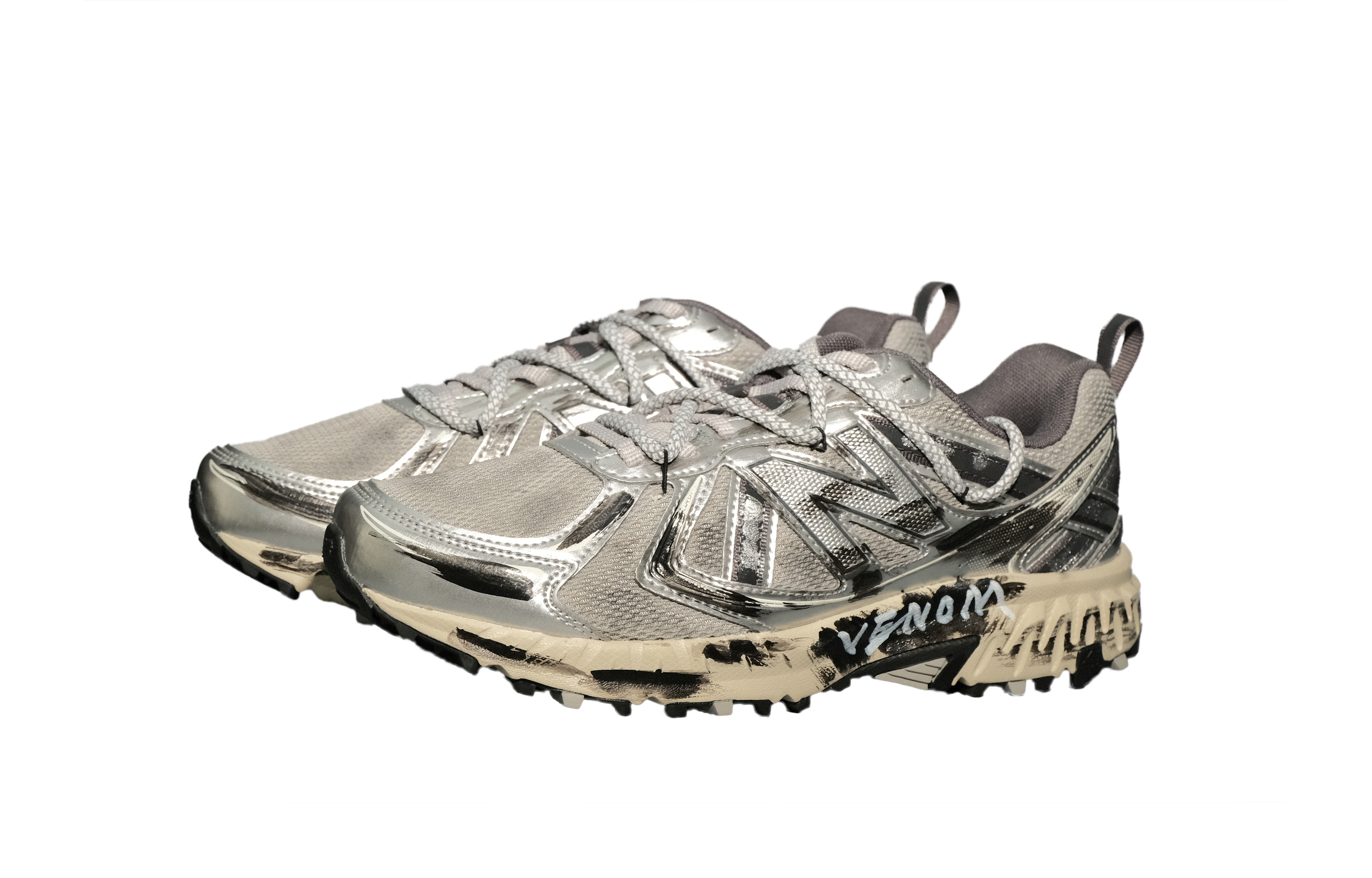 New Balance NB 410 V5 Low top Running Shoes Unisex Silver Black