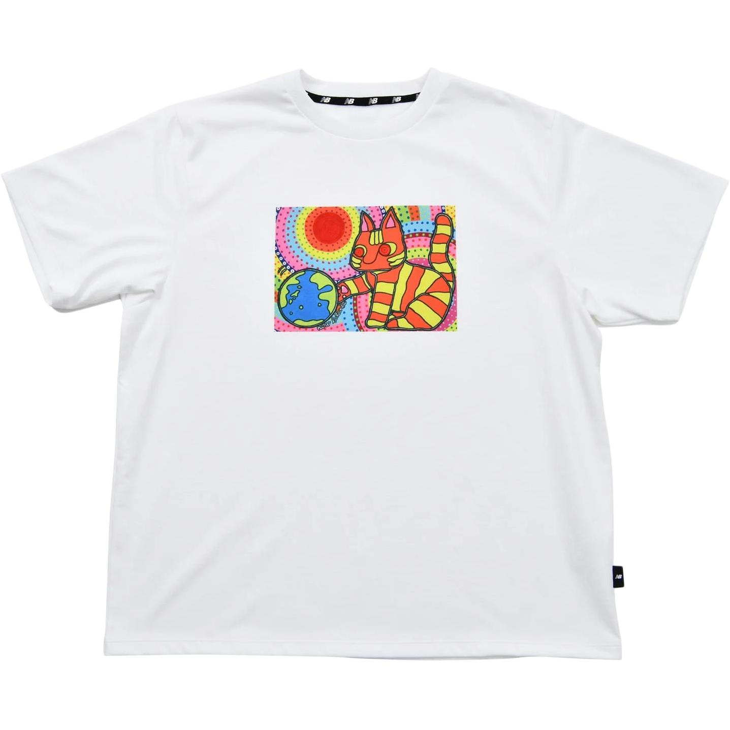 Мужская футболка New Balance Paralym Art 9BOX Cat (белая)
