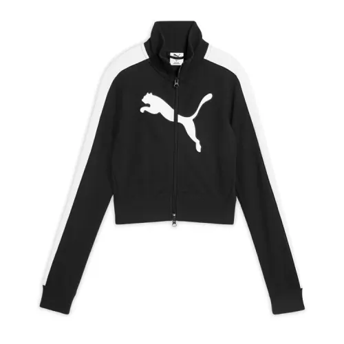 PUMA T7 SS25 Solid Color Jackets & Coats Shorts Sportswear Women's Black
