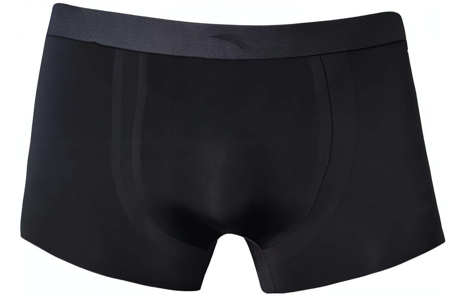 Anta Comprehensive Training Series Solid Color Simple Fitness Running Boxer Briefs Men's 1 Pack Basic Black