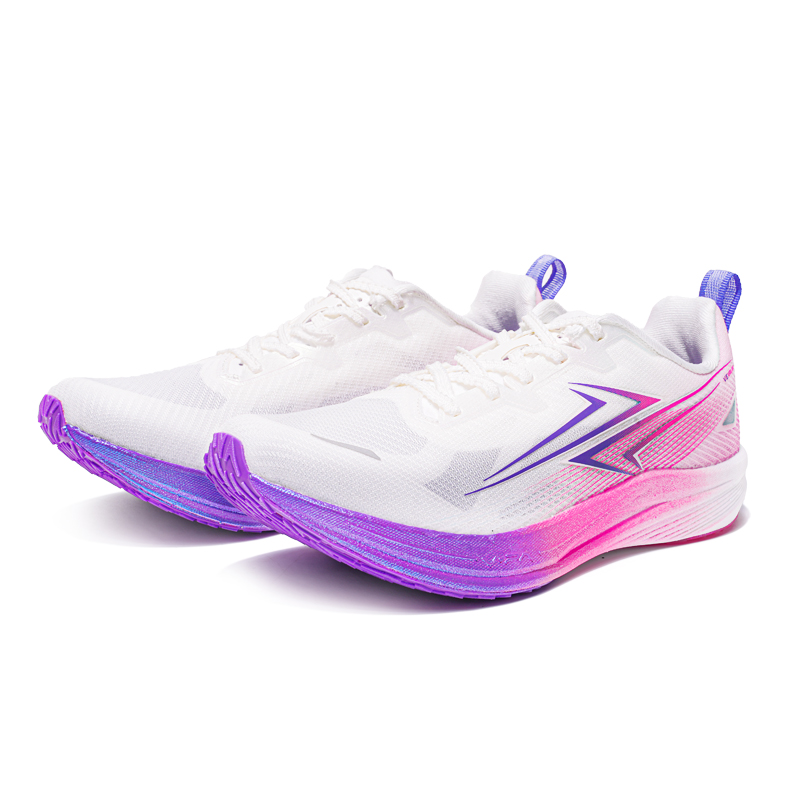 VICTORY LIGHT Low top Carbon Plate Physical Fitness Test & Exam Running Shoes Unisex White Pink