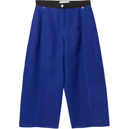 LOEWE Casual Pants Women's Blue Moderate Wide Leg Pants