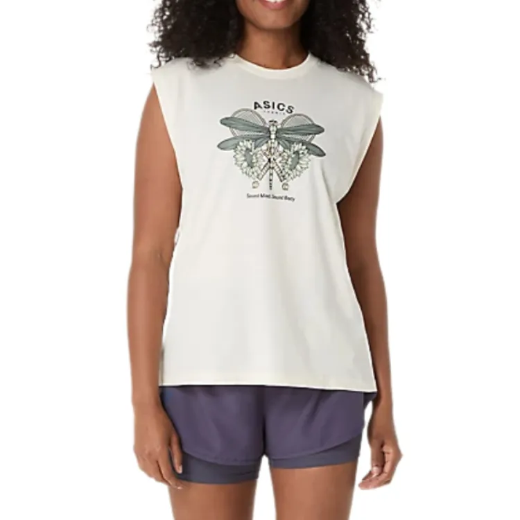 ASICS Tank Tops Women's White Crew Neck Other