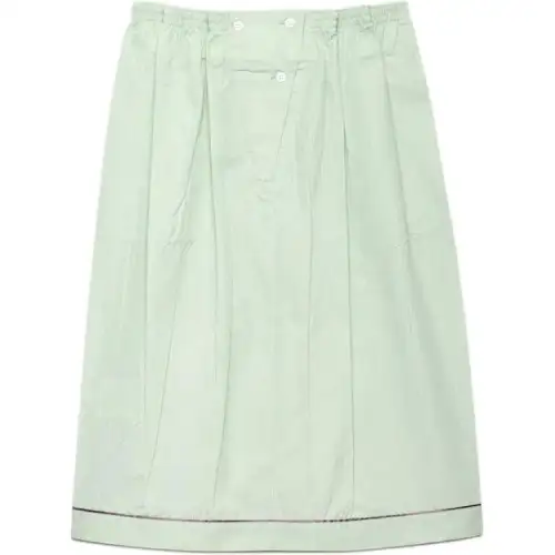Prada gathered button midi skirt
