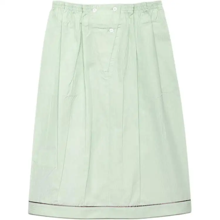 Prada gathered button midi skirt