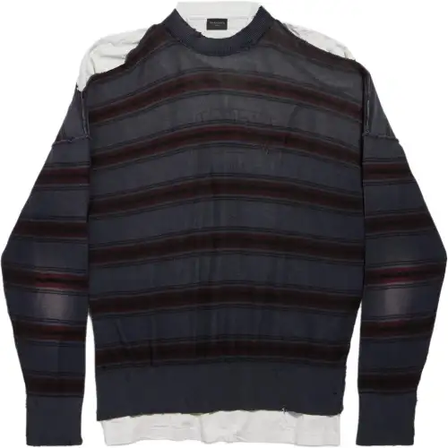 Balenciaga Striped Layered Sweater