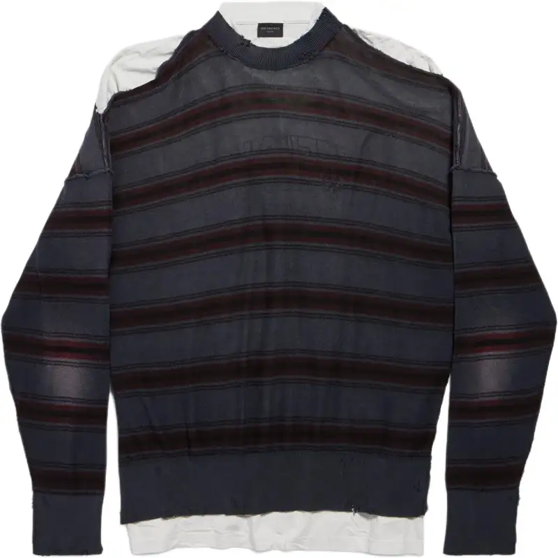 Balenciaga Striped Layered Sweater