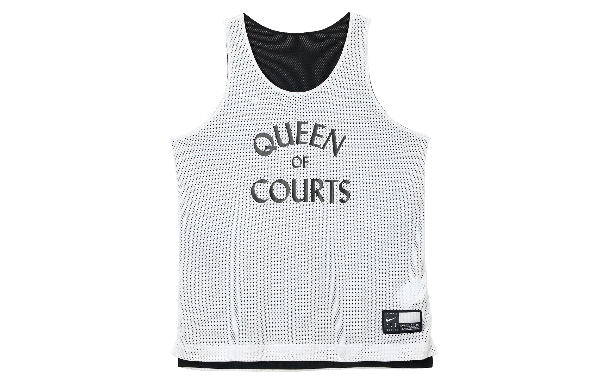 Nike White T-shirt with a round collar sleevless, with your logo imprint, print