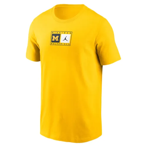 Jordan West Virginia Campus Logo Swoosh Men's Jordan College T-Shirt
