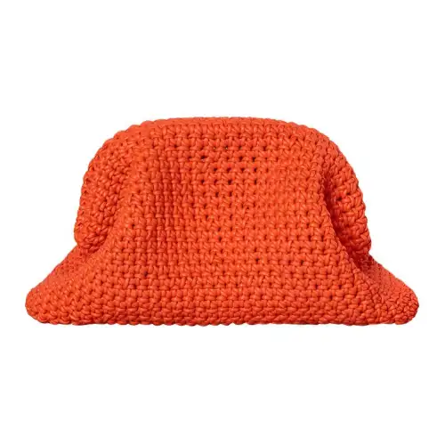 Bottega Veneta Sheepskin Clutch Women's Orange