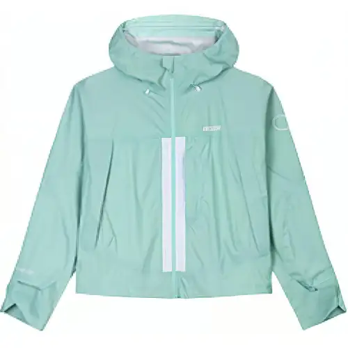 Anta Outdoor Collection Waterproof, Windproof, And Breathable Windbreaker Jacket Women's Rain Mist Cyan