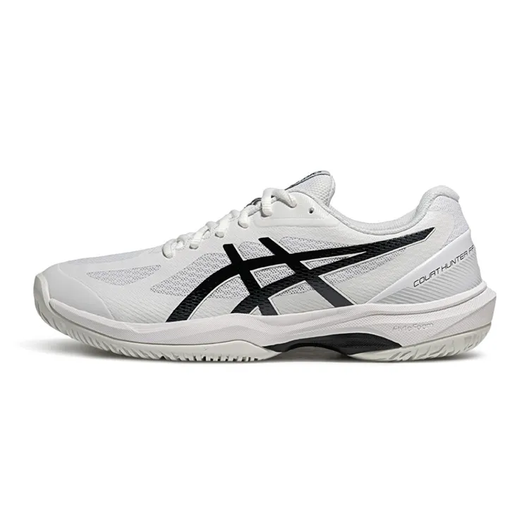 ASICS COURT HUNTER FF Textile, Synthetic Leather Comfortable Slip Resistant Low top Badminton Shoes Men's White Black