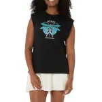 ASICS T Shirts Women's Black Crew Neck Moderate
