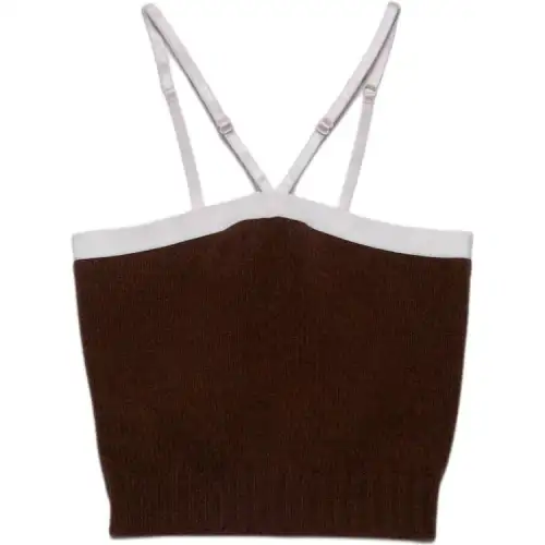 Prada adjustable-straps knitted top