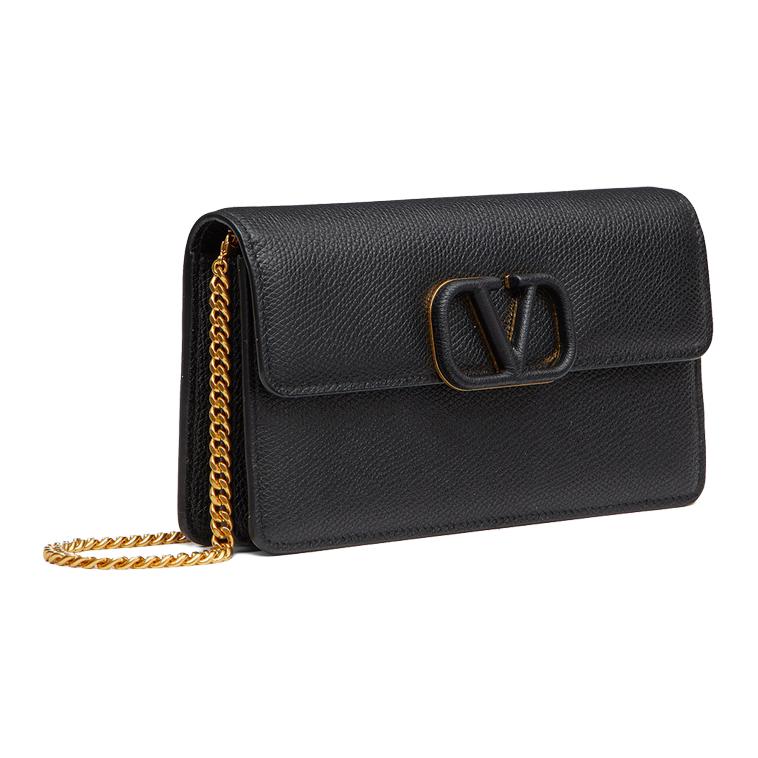 Женская сумка Valentino Vlogo Signature (черная) — фото 2