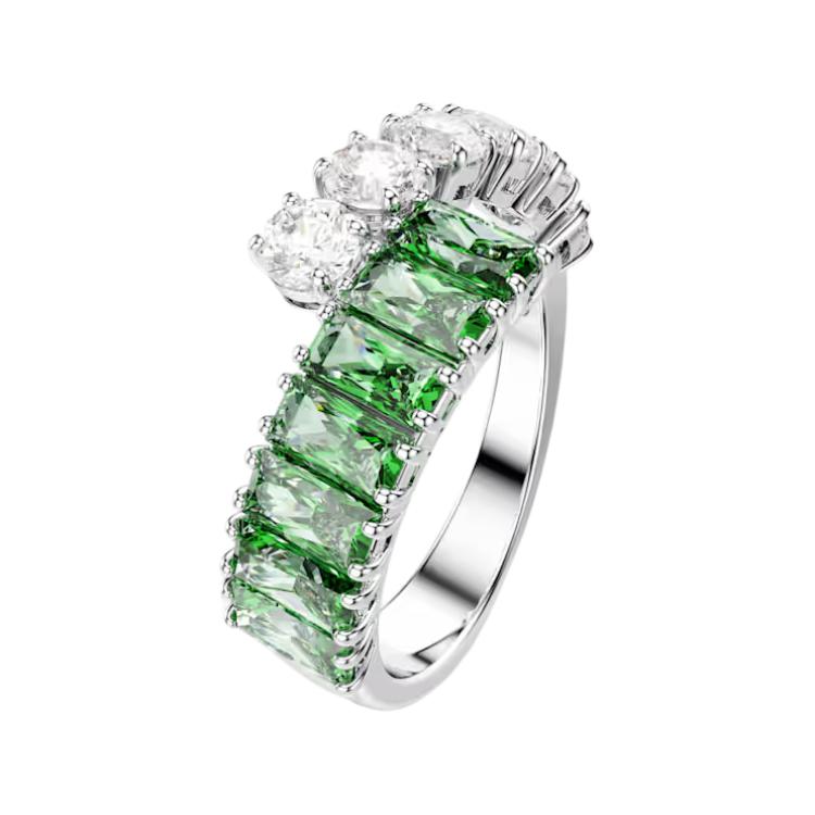 Кольцо Swarovski Оригинальный дизайн (зеленое)