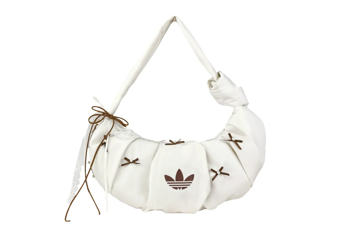 Adidas Originals Fabric Croissant Bag Cloud Bag Shoulder Bag Small Women's Jade White