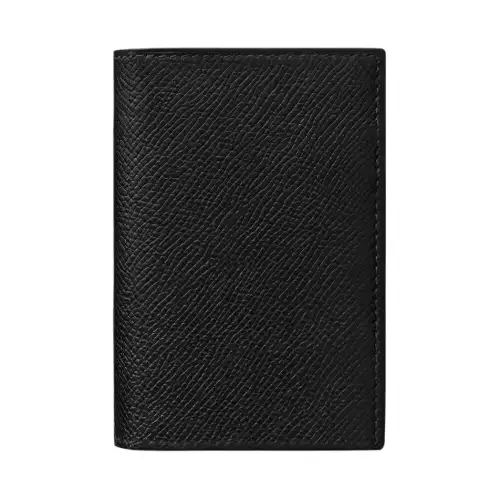 HERMES MC² Euclide Cow Leather Card Holder Men's Black