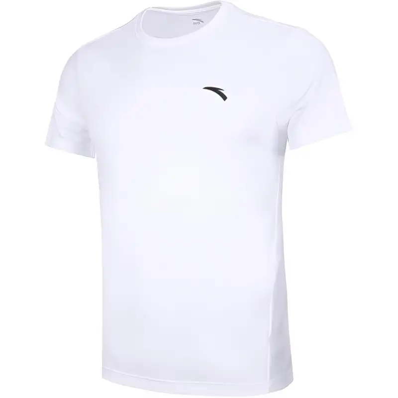 ANTA Sports Life Collection T Shirts Men's White Crew Neck Moderate Straight Fit