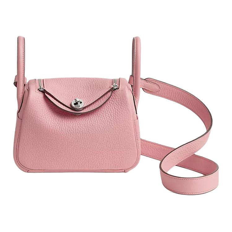 Женская сумка Hermes Lindy 19 (розовая)