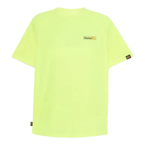 Timberland PRO T Shirts Men's Yellow Crew Neck