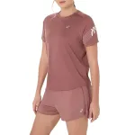 ASICS T Shirts Women's Rubble Red Crew Neck Moderate