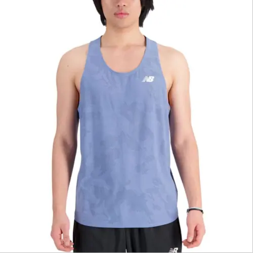 New Balance Tank Top Men's Aqua Silver Blue