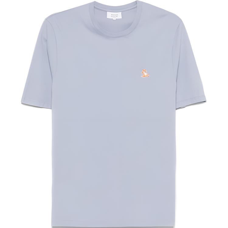 Мужская футболка Maison Kitsune Fox Logo (голубая)