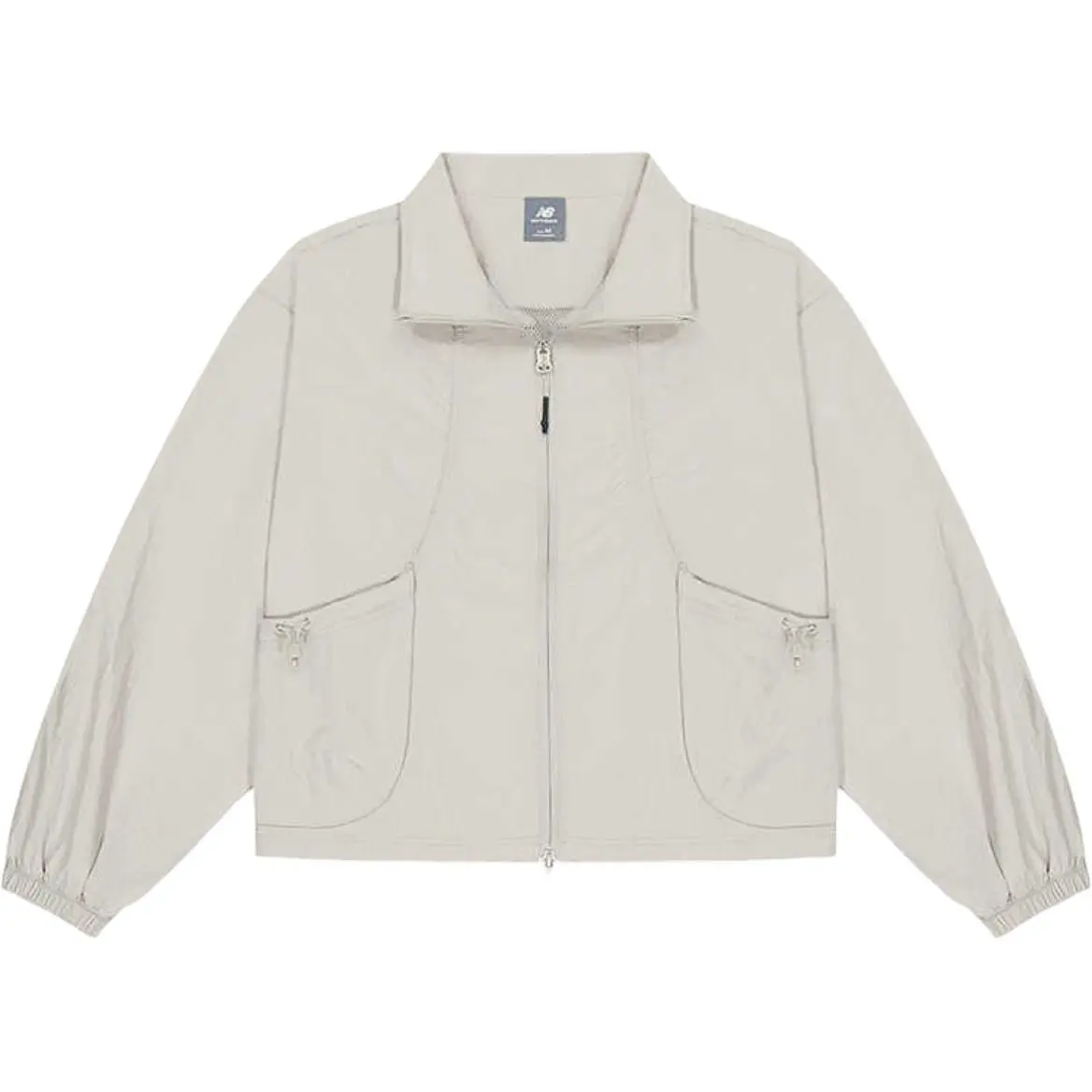 New Balance Jackets Women's Khaki Stand Collar Moderate Straight Fit