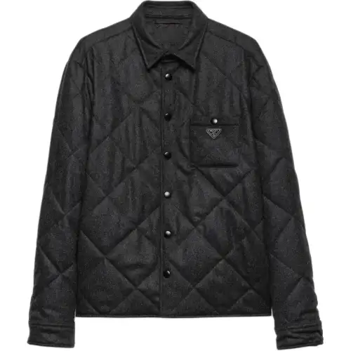 Prada quilted cashmere overshirt