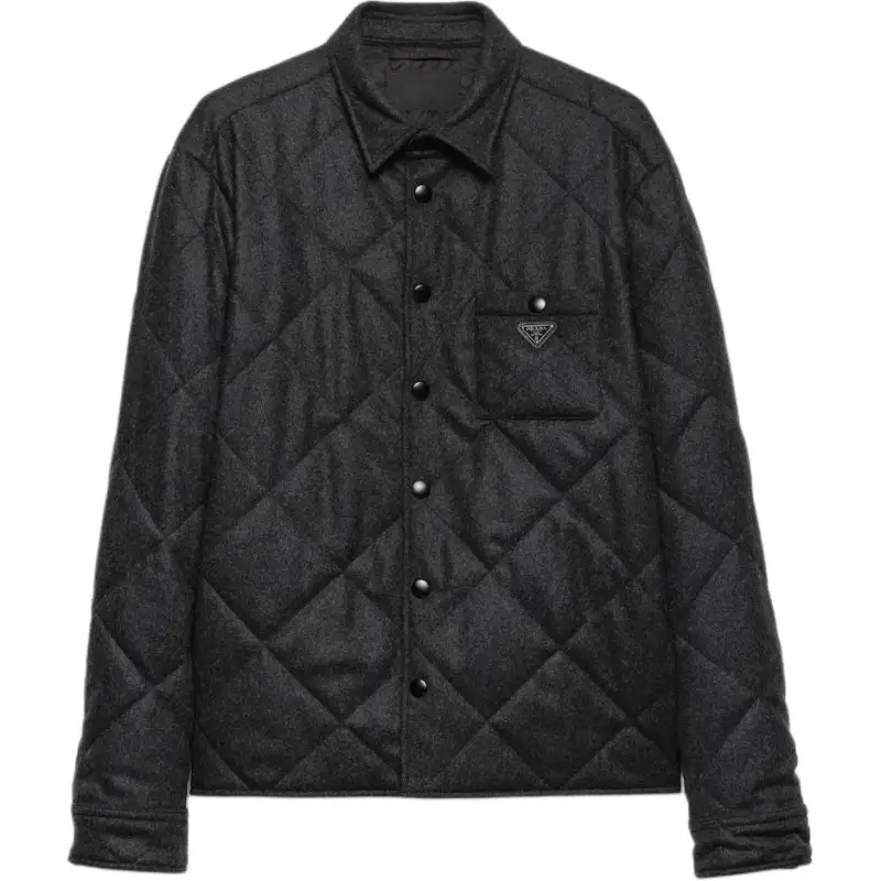 Prada quilted cashmere overshirt
