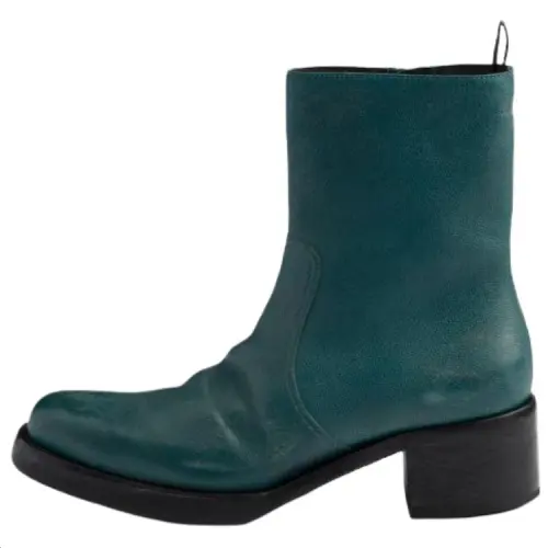 PRADA Ankle Boots 5.7cm Men's Interstellar Blue