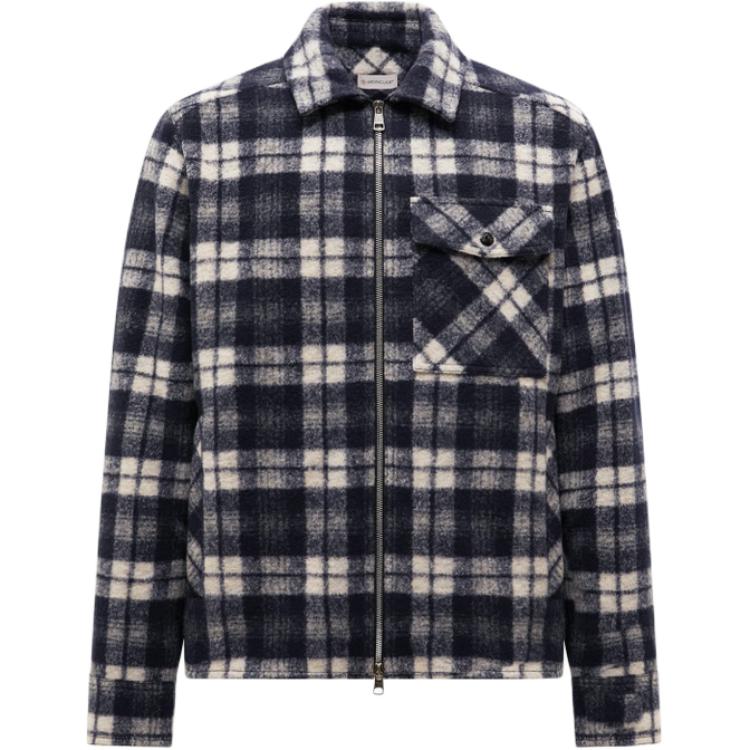 Мужская рубашка Moncler Long Sleeve Tartan Shirt (разноцветная)