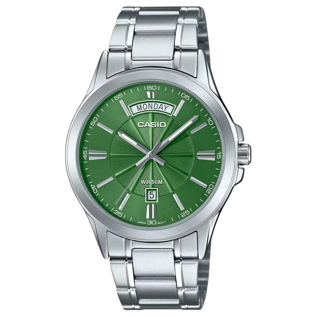 CASIO G SHOCK Quartz Movement Stainless Steel Strap Watch Men's Watches Green Dial