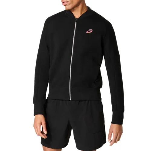 ASICS Jackets Men's Black Baseball Collar Moderate Other