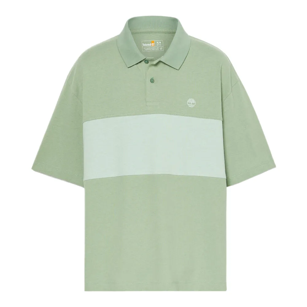 Timberland Polo Shirts Men's Green Polo Collar Moderate Straight Fit