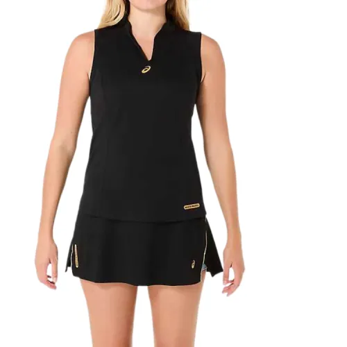 ASICS Sleeveless Sports Shirts Women's Black Other