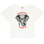 KENZO Elephant Embroidered Crewneck T Shirt