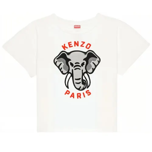 KENZO Elephant Embroidered Crewneck T Shirt