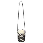 LOEWE Classic Cow Leather/Canvas Crossbody Bag Women's Black